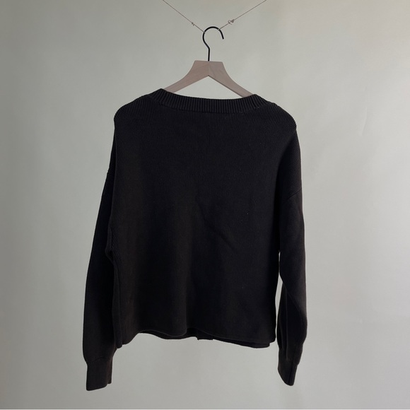 ALO Yoga Olive Brown Button-Front Cardigan Sweater - Picture 9 of 9